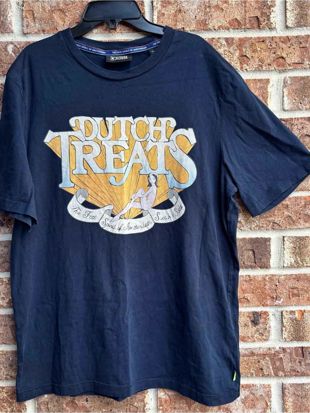 Scotch & Soda Navy Graphic 'Dutch Treats' Short Sleeve Tee